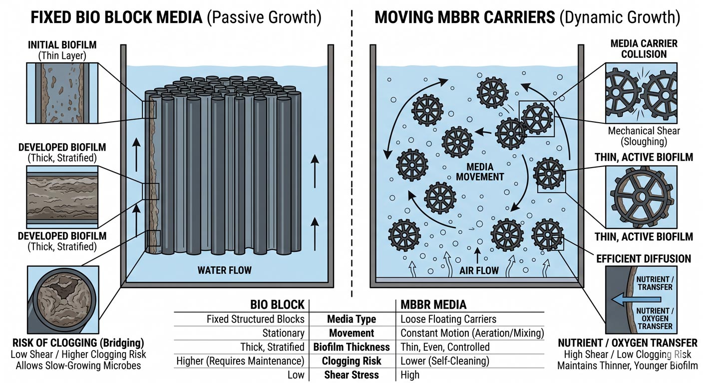 Bio Block vs. MBBR Media: lopullinen valinta kiinteisiin elokuviin